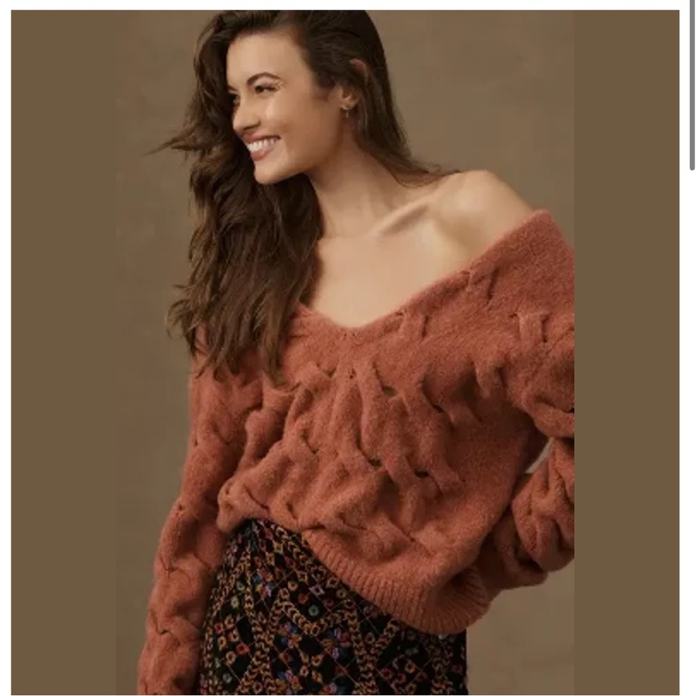 Joie AALIYAH V-NECK SWEATER dusty rose pink sz xs NWT